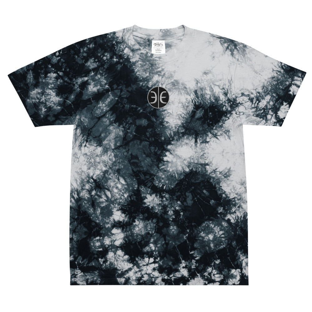 Oversized Tie-Dye Embroidered Icon Tee